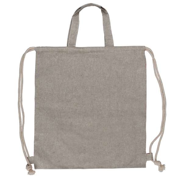 Tasche / Beutel mit Kordelzug aus recycelter Baumwolle 38 x 42cm