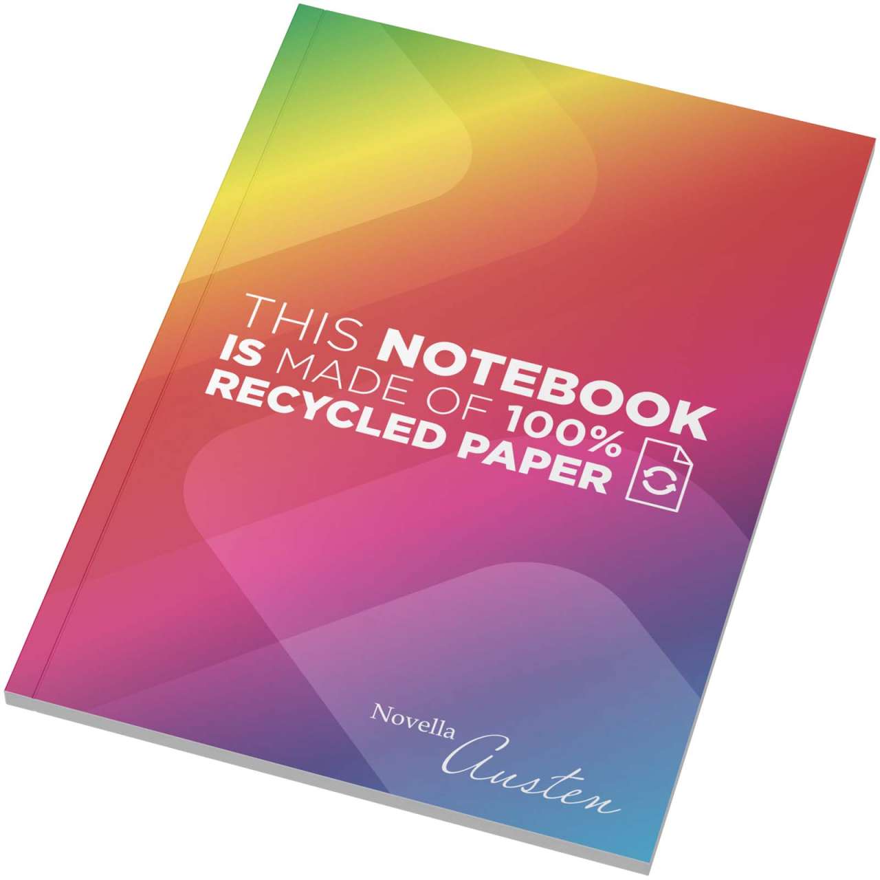 Novella Austen A5-Notizbuch aus Recyclingpapier mit Softcover – 50 linierte Blätter