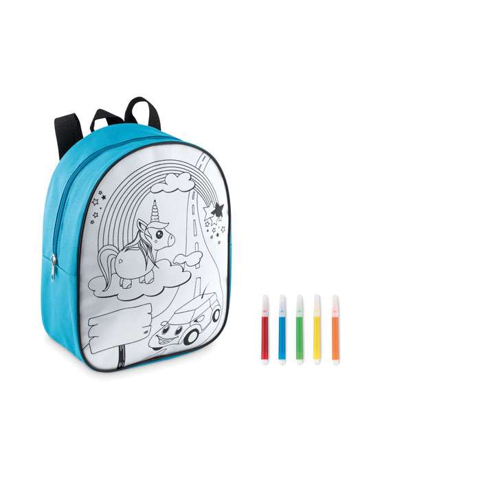 Rucksack mit 5 Filzstiften BACKSKETCHY
