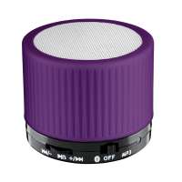 Lautsprecher schwarz, Gitter weiß, Hülle lila