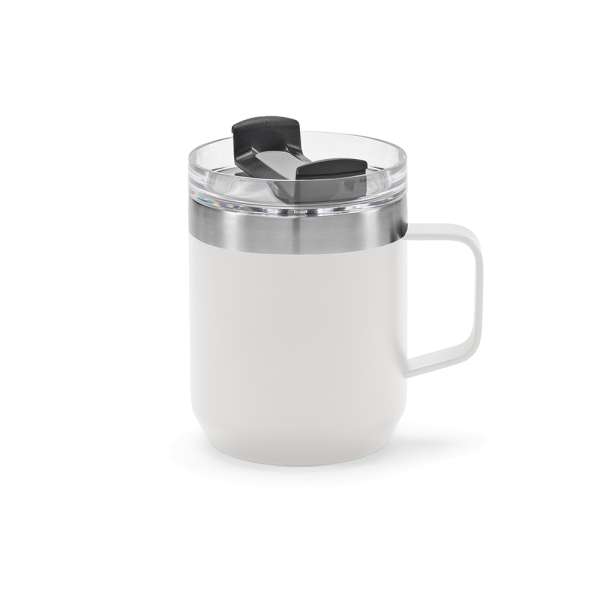 Shinano Tasse recy. Edelstahl, 440 ml. Doppelwandig mit drehbarem Deckel