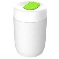 Pot weiß, Deckel hellgrün