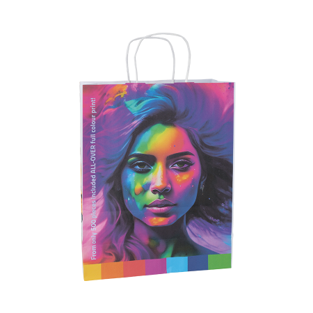 Papiertasche weiß oder ecru 240 x 320 x 110 mm