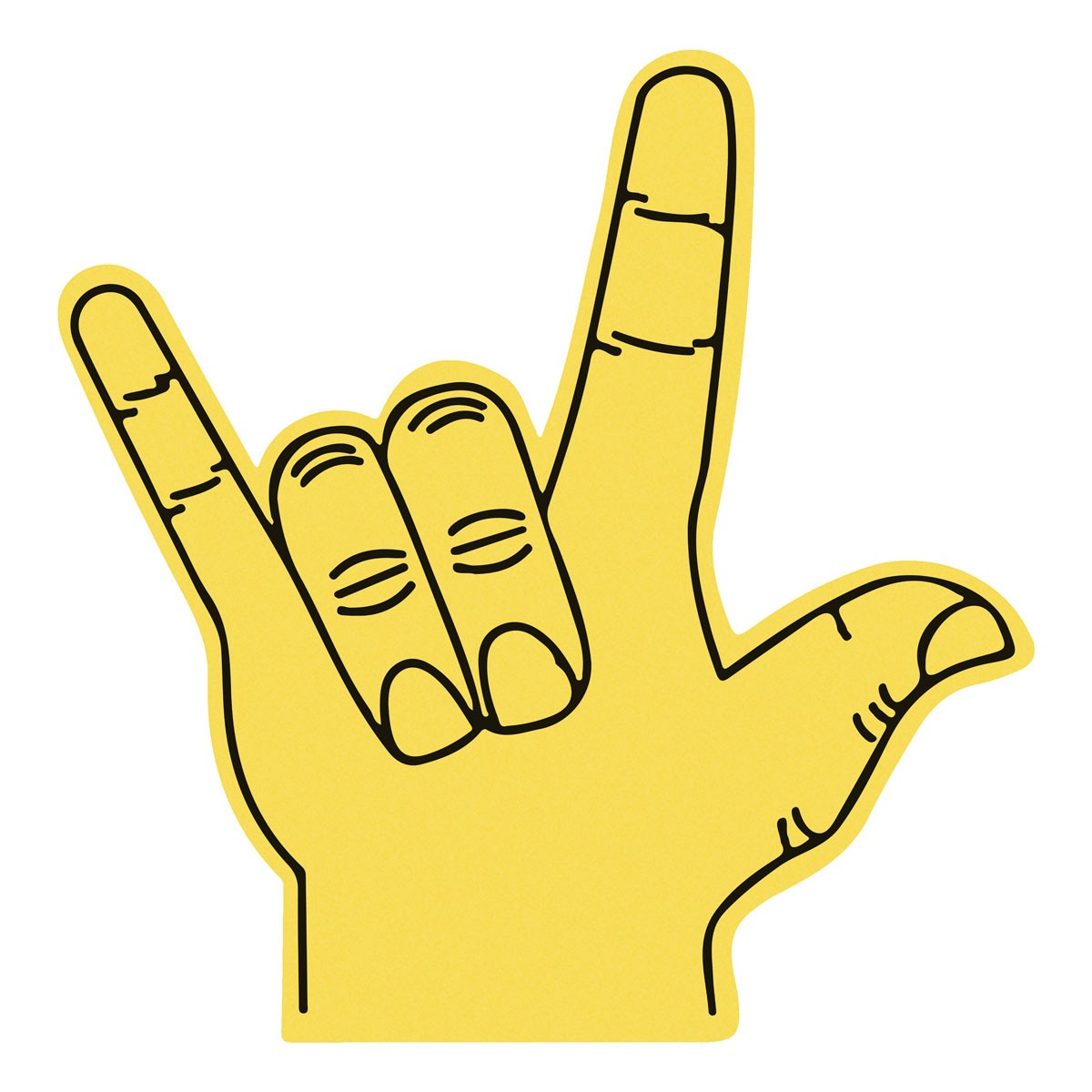 Winkehand aus Schaumstoff ROCKER BREIT