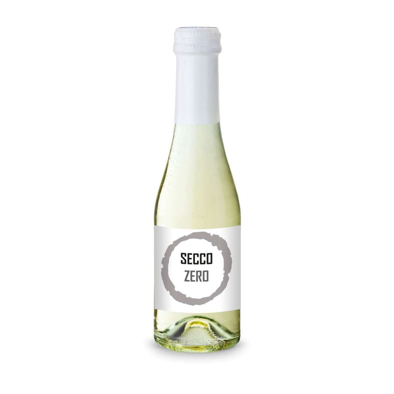 Secco ZERO - Schäumendes Getränk aus alkoholfreiem Wein - Flasche klar - Kapselfarbe, 0,2 l