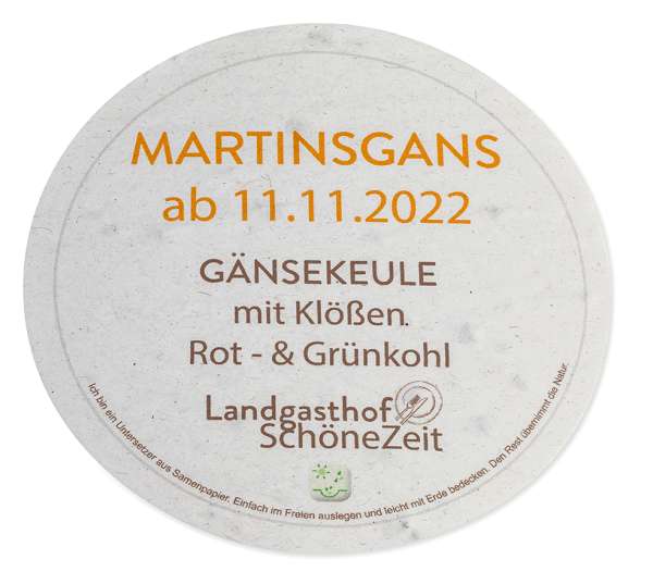 Samenpapier Bierdeckel