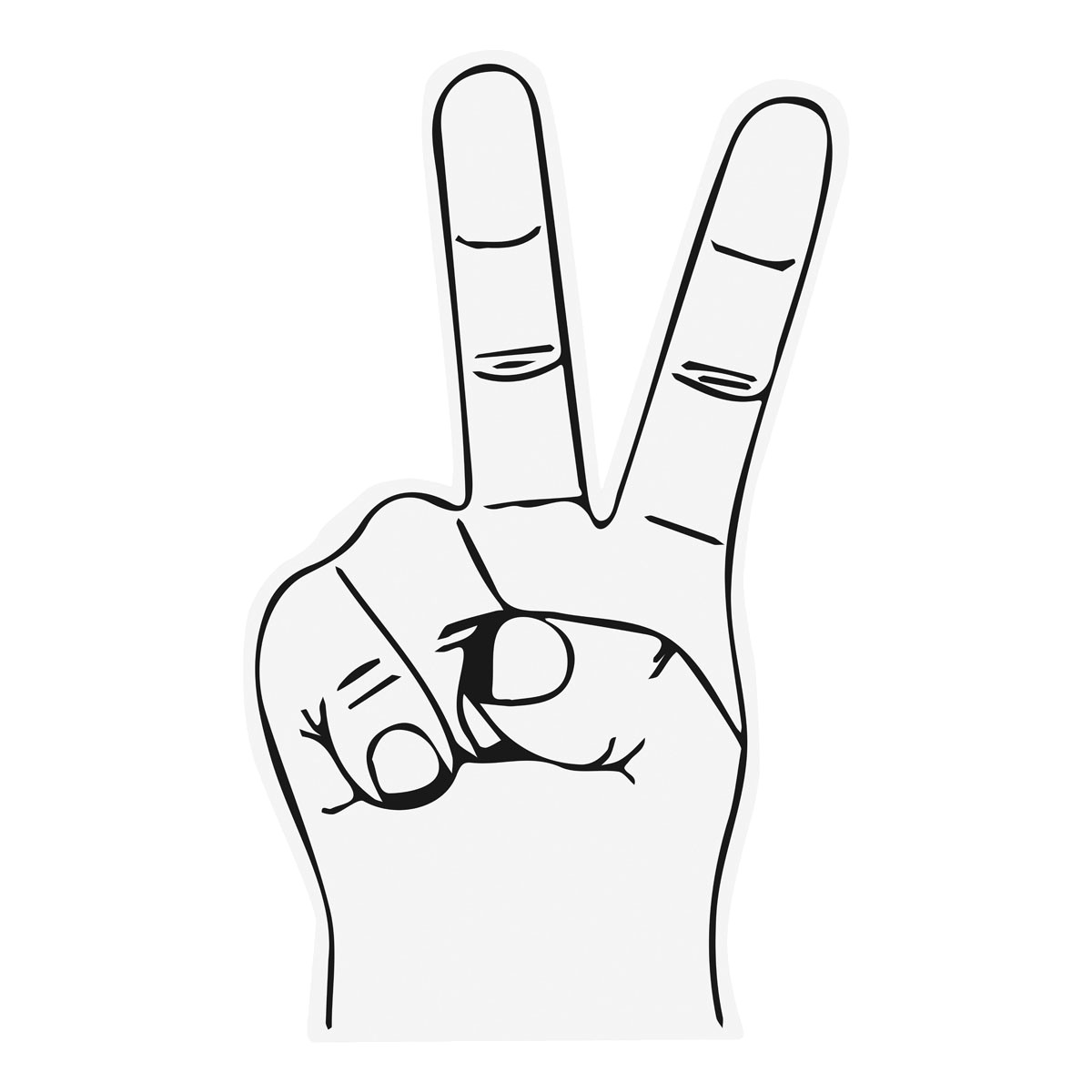 Winkehand aus Schaumstoff VICTORY