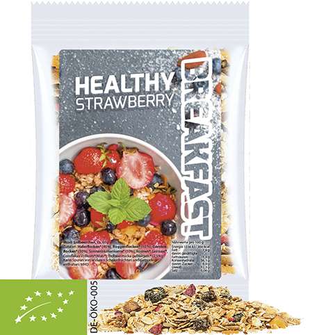 Bio Müsli Erdbeerchen, ca. 50g, Express Maxi-Tüte mit Etikett