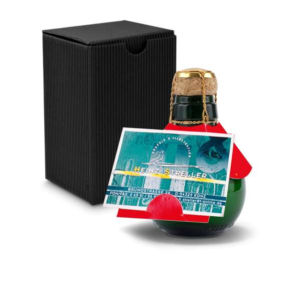 Kleinste Sektflasche der Welt! Visitenkarteneinschub - Inklusive Geschenkkarton in, 125 ml