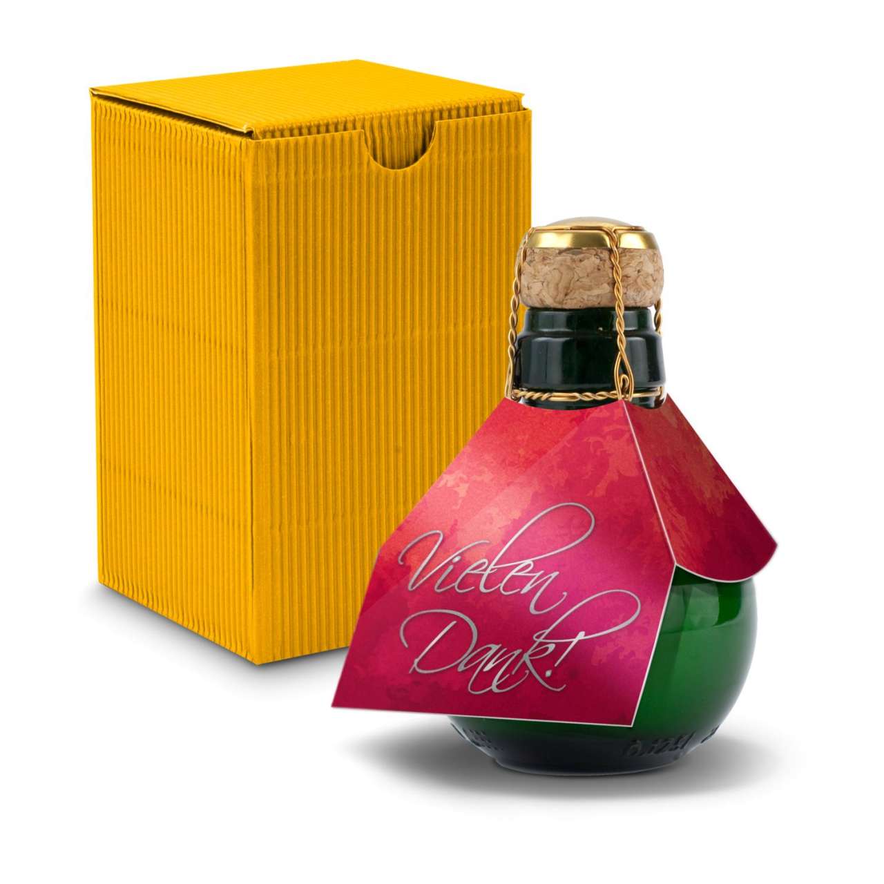 Kleinste Sektflasche der Welt! Vielen Dank - Inklusive Geschenkkarton in, 125 ml