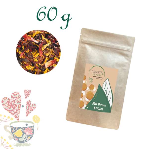 YuboFiT® Früchtetee Sanddorn-Holunderbeere