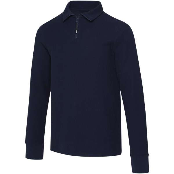 Apollo 245 g / m² Langarm Poloshirt Unisex mit Reißverschluss