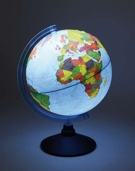 Globus Relief mit LED, D25cm