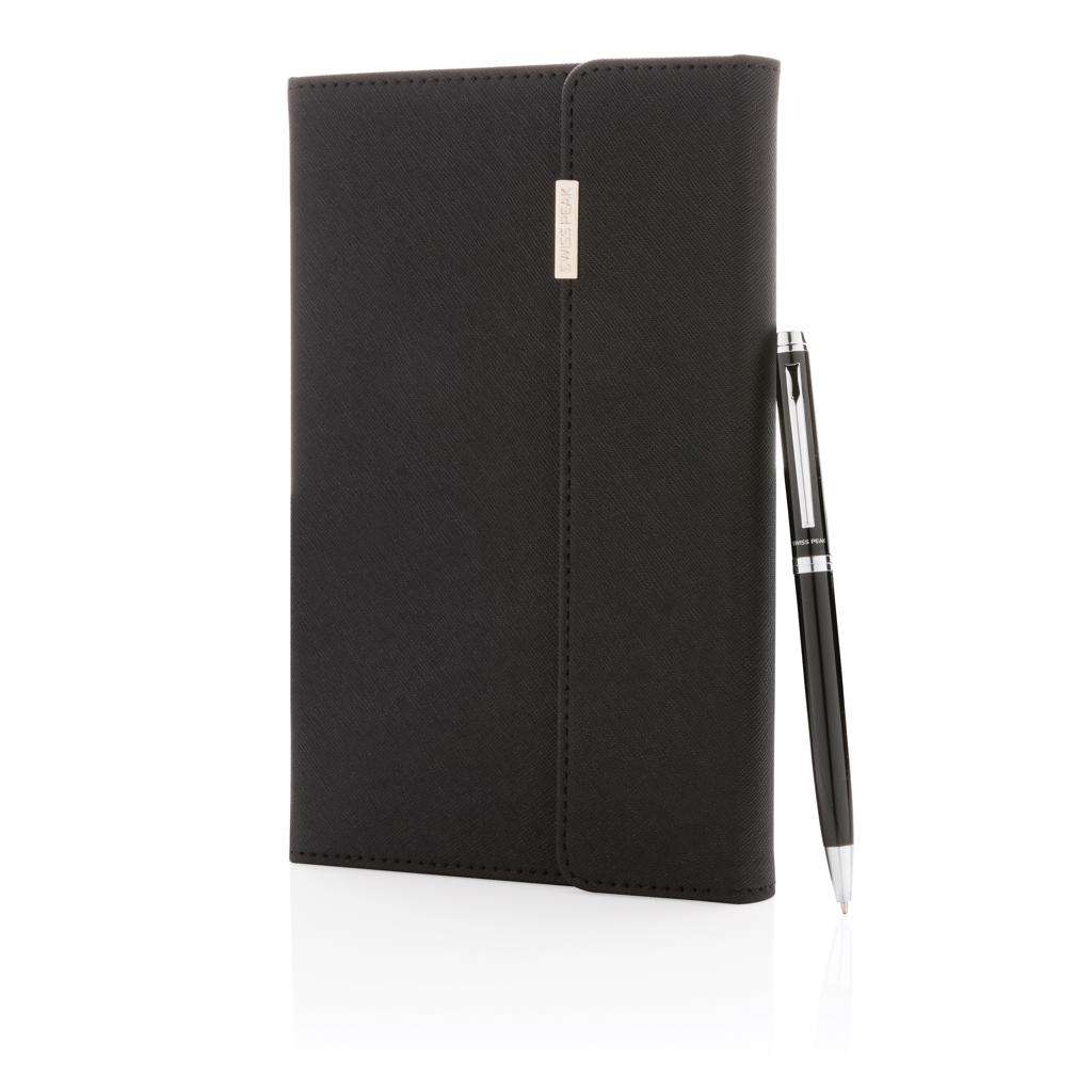Swiss Peak Deluxe A5 Notizbuch mit Stift