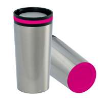 Becher silber, Ring magenta, Boden magenta