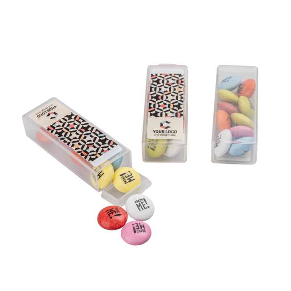 SCHOKOLADENLINSEN MIT DRUCK BRAND ME! SMILE BOX