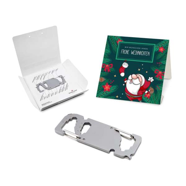 Geschenkartikel: ROMINOX® Key Tool Funktionen) im Motiv-Mäppchen Frohe Weihnachten
