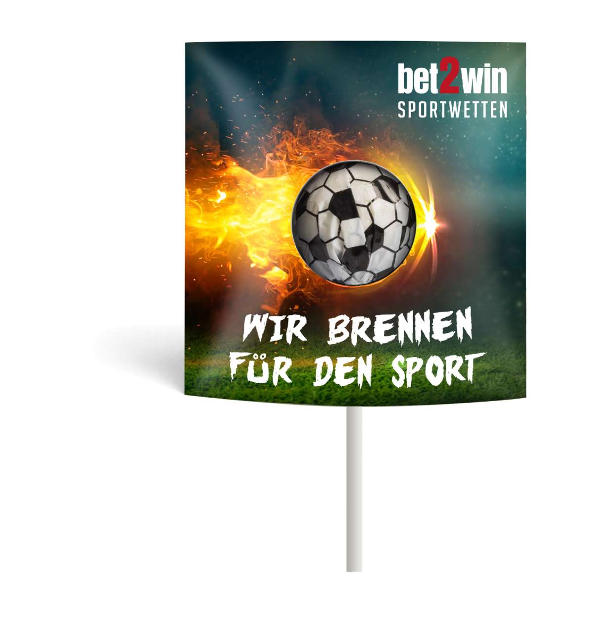 Fußball Kugellolly in Klemmkartonage