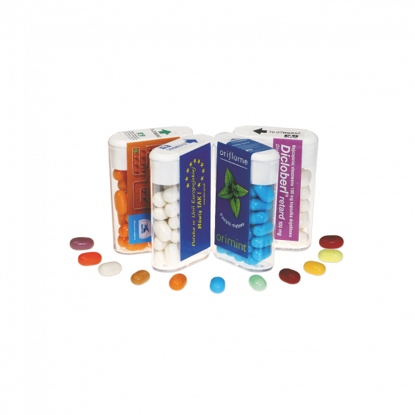 Tak-Tik in Dispenser mit 4-c Etikett