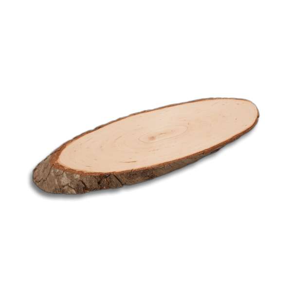 Holzscheiben mit Rinde, oval, unlackiert aus Holz 32,5 cm