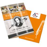 Rezeptbuch mit 2-c Logoeindruck