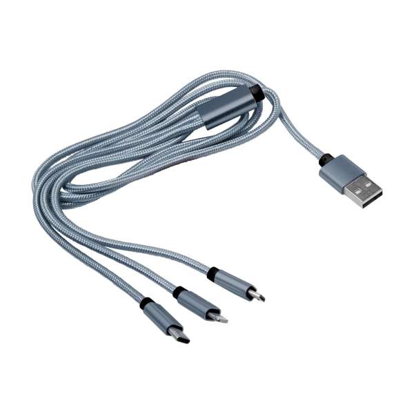 3-in-1 Ladekabel 'Belfast' aus Nylon