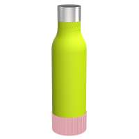 Flasche grün, Hülle hellmagenta