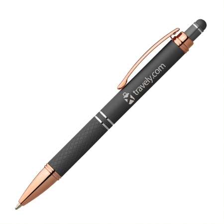 SAGAR Stylus Soft Touch Kugelschreiber Rose Gold mit Laser Gravur