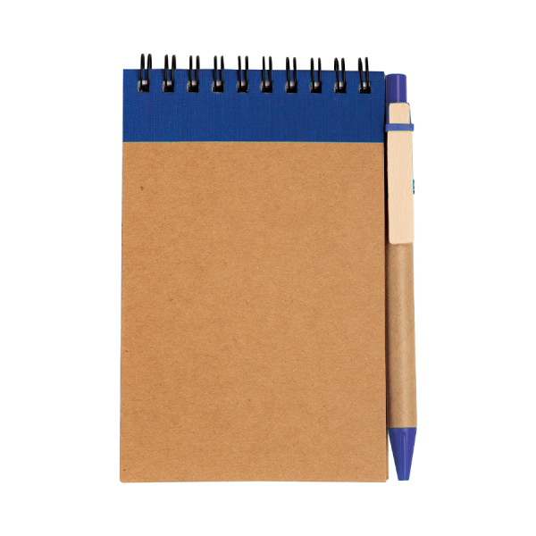 Recyceltes Notebook A6 mit Kugelschreiber