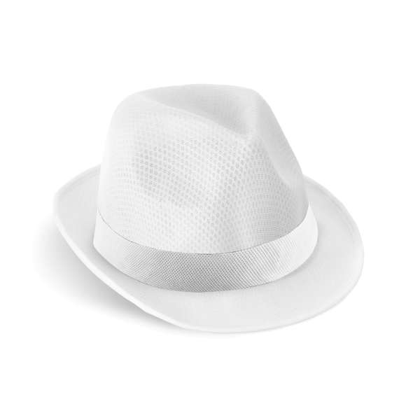 MANOLO POLI Hut aus PP mit weißen Band aus Polyester