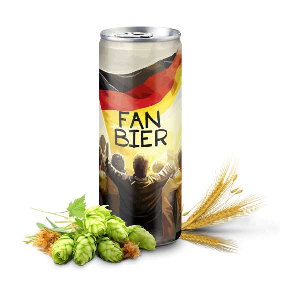 Helles Bier in der Slimline Dose, feinherb und leicht malzig zur Fußball Europameisterschaft 2024, 2