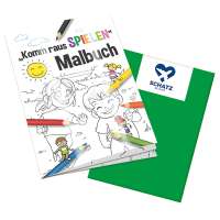 Malbuch mit 1-c Logoeindruck