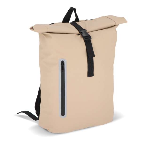 PU-beschichteter R-PET 600D Rolltop-Rucksack 20L