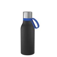Flasche schwarz, Ring blau