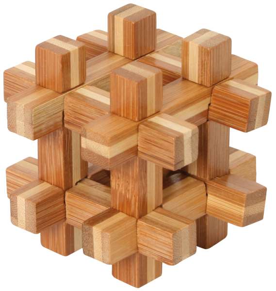 Bambus-Puzzle Kugel im Käfig