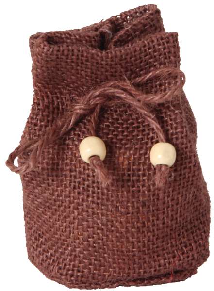 Jutesäckchen mit Boden, klein braun