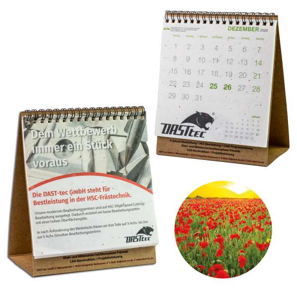 Samenpapier-Tischkalender - Weihnachten