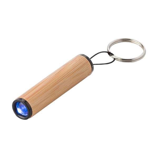 Mini-Taschenlampe aus Bambus mit Schlüsselanhänger Ilse