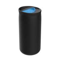 Becher schwarz, Deckel cyan