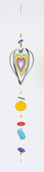 Windspiel Nele Glas / Metall sortiert