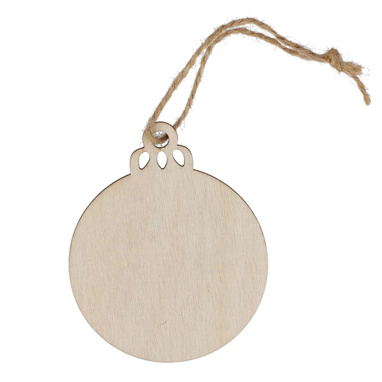 Weihnachtskugel in Form einer Holzkugel