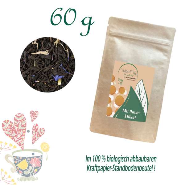 YuboFiT® Earl Grey Blue Flower Tee