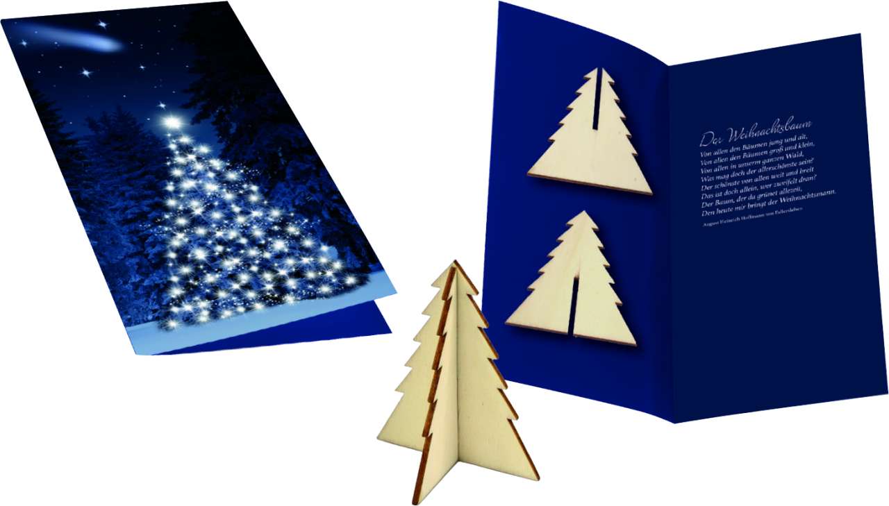 Weihnachtskarte Wintertanne