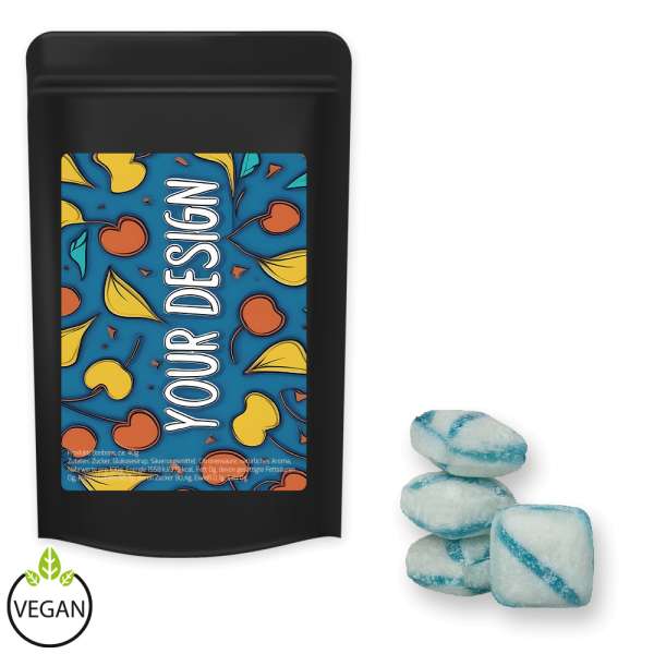 Frische Brise Bonbons, ca. 80g, Standbeutel Midi schwarz