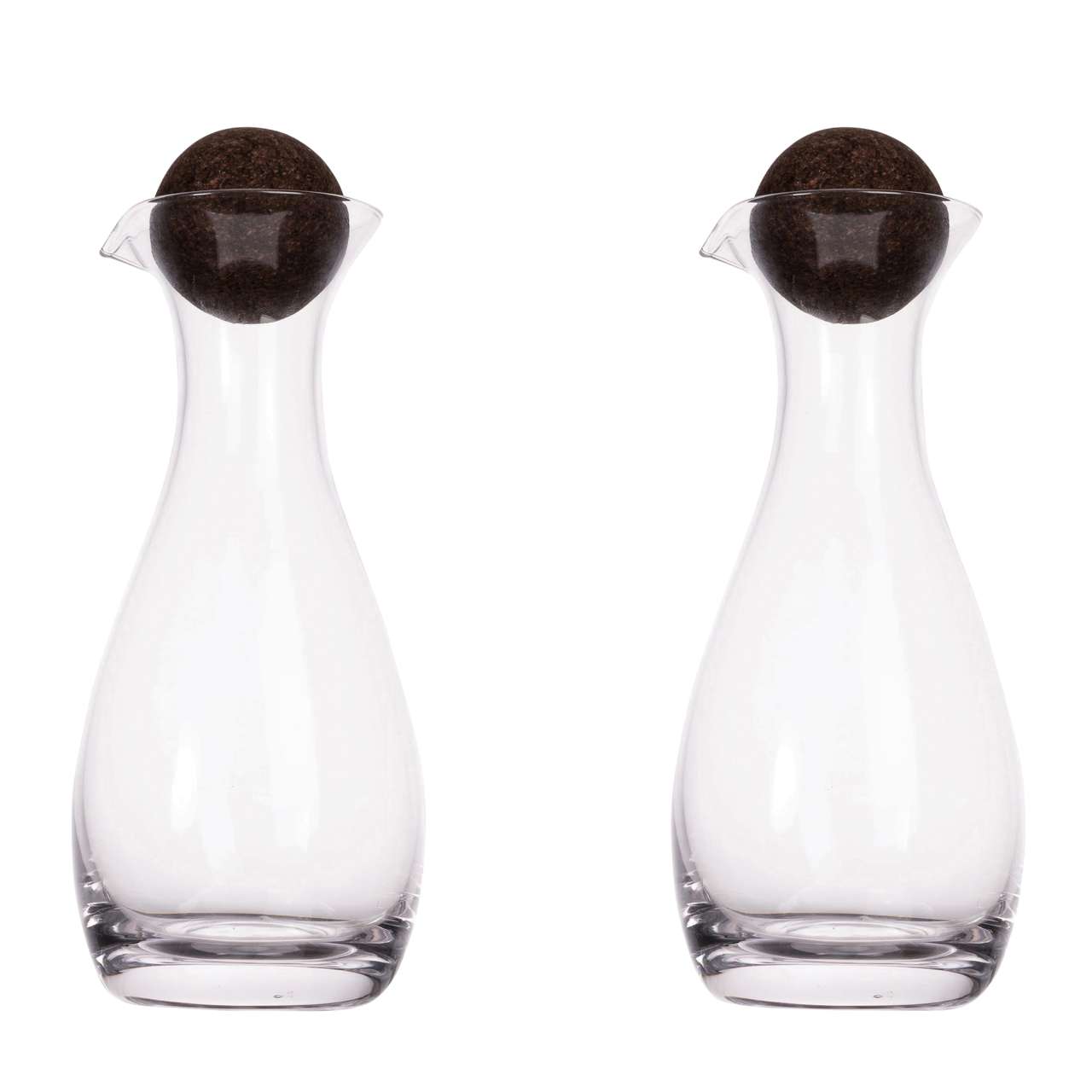 Sagaform Nature Öl- / Essigkaraffen mit Korkstopfen 2-tlg. 300ml