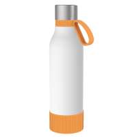 Flasche weiß, Ring orange, Hülle orange