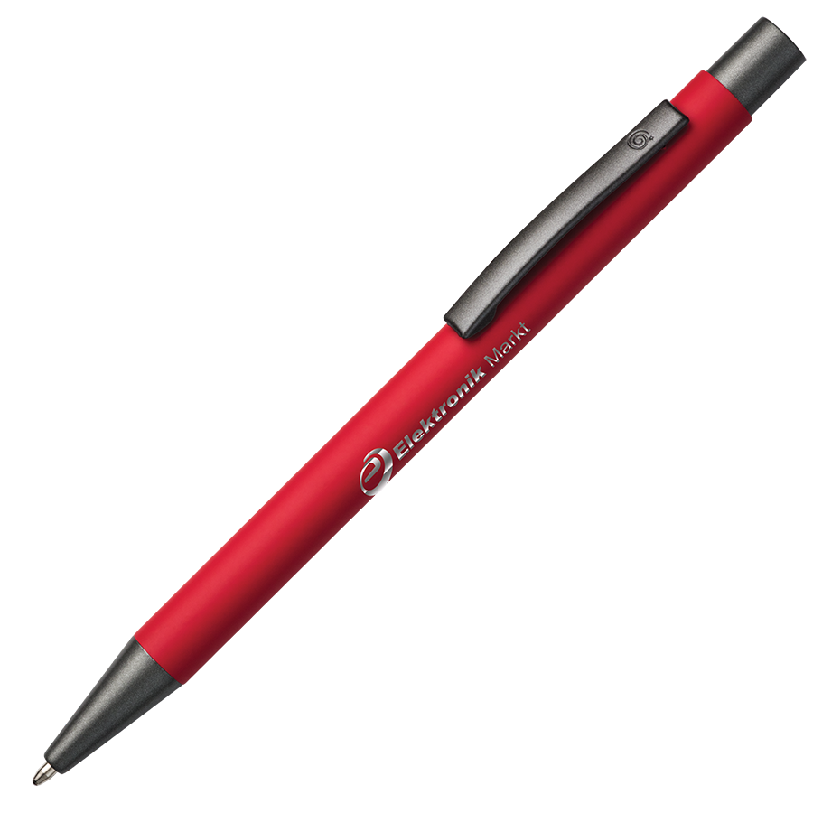 BARBADOS soft touch Kugelschreiber mit Spiegel Gravur