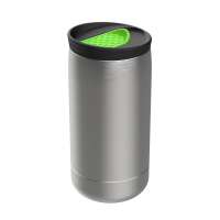 Becher silber, Deckel hellgrün