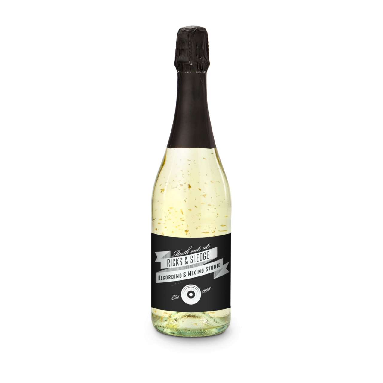 Golden Flakes - Flasche klar - Kapselfarbe, 0,75 l