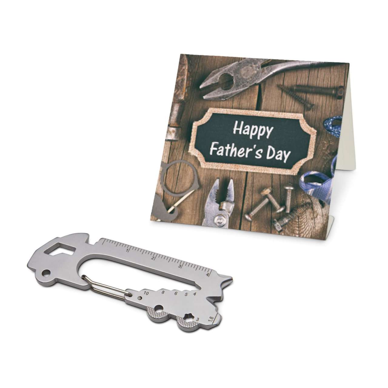 Geschenkartikel: ROMINOX® Key Tool Funktionen) im Motiv-Mäppchen Happy Father's Day